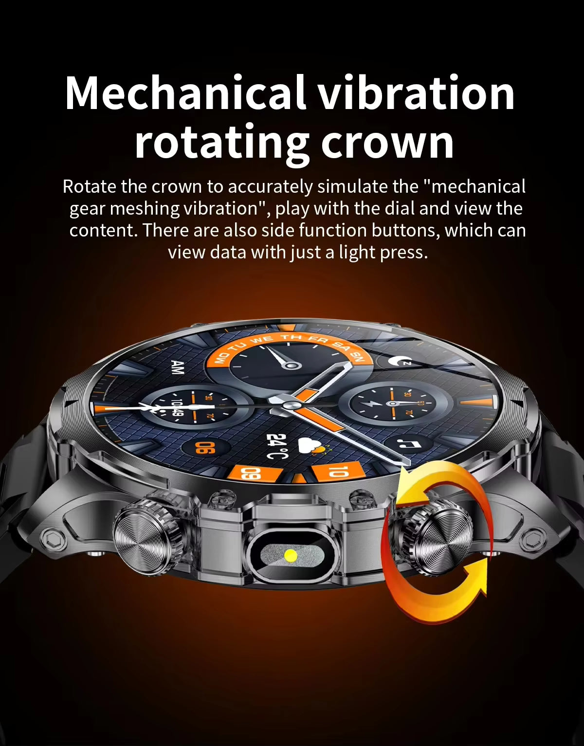 AK75 Military-Grade Smartwatch – With Earpods + Extra Strap