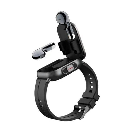 D8 2-in-1 Smartwatch with Built-In Wireless Earbuds