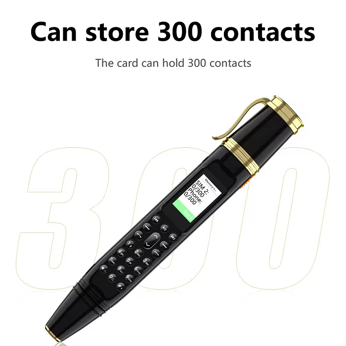 Hot Sale GSM Pen Phone with Dual SIM & Memory Card Slots