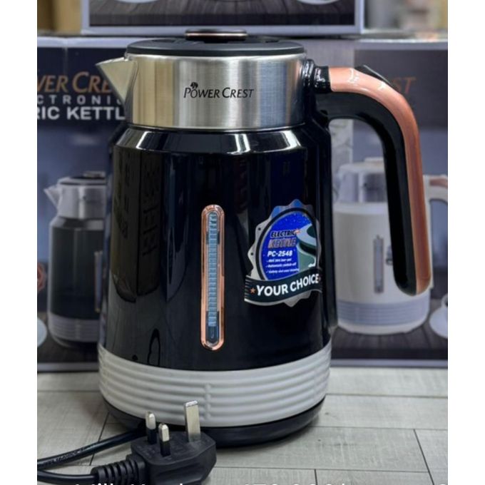 Power Crest 2.5L Electric Milk Boiling & Cooking Kettle – Black & Cream