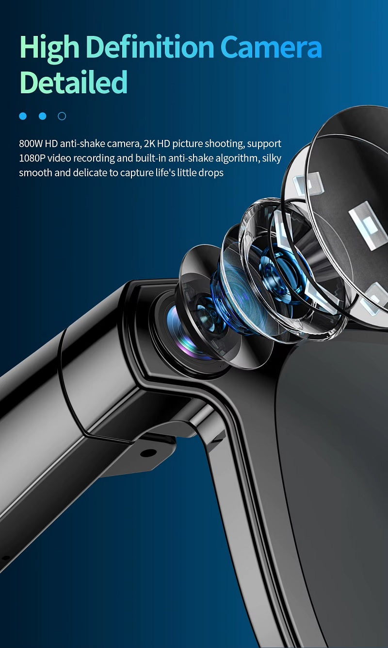 AI Smart Glasses with Video Camera & Real-Time Translation