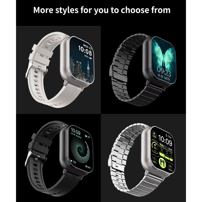 D8 2-in-1 Smartwatch with Built-In Wireless Earbuds