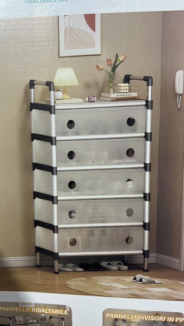 🏠 Modern Multi-Functional 5-Layer Corner Organizer Rack – Shoe, Coat & Towel Storage Stand