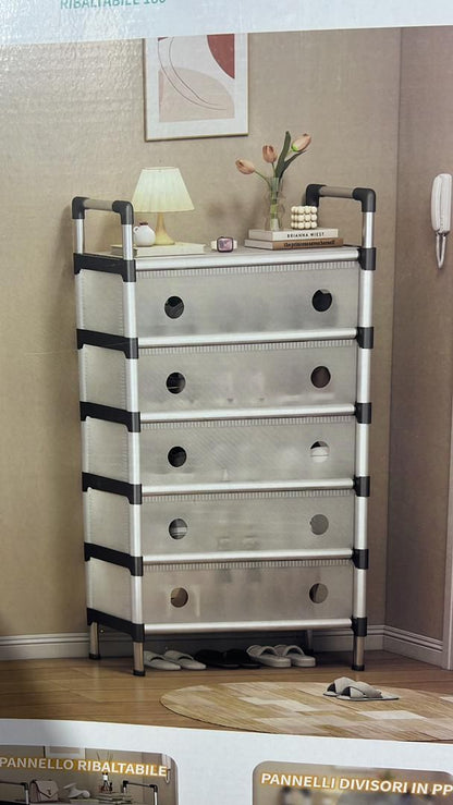 🏠 Modern Multi-Functional 5-Layer Corner Organizer Rack – Shoe, Coat & Towel Storage Stand