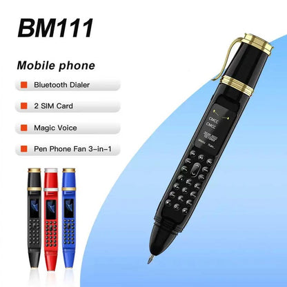 Hot Sale GSM Pen Phone with Dual SIM & Memory Card Slots