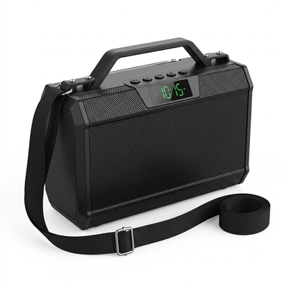 LN5216BT BigSound Boombest Wireless Bluetooth Speaker, Party Box With FM Radio Eq Digital Clock Usb SD Aux Input Extra Extra Bass