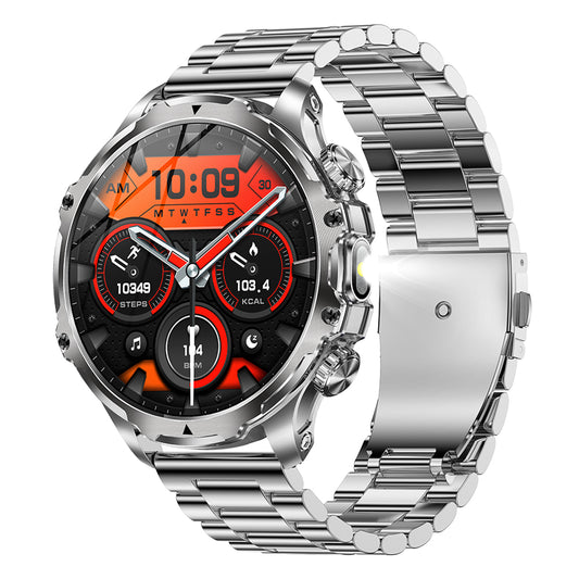 AK75 Military-Grade Smartwatch – With Earpods + Extra Strap