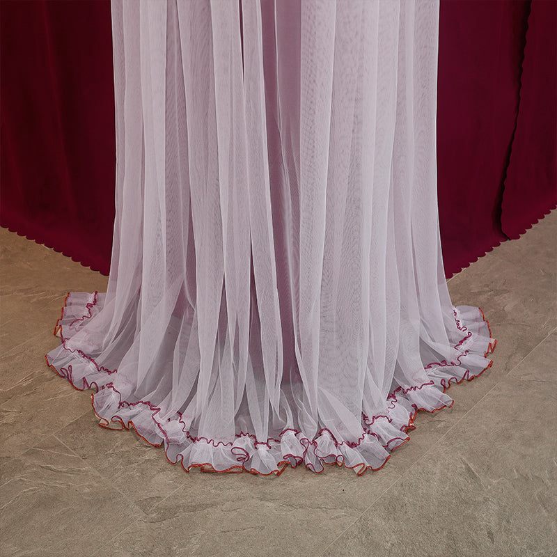 Palace Mosquito Net with Thickened Stainless Steel Frame | 3-Door Lace Bed Curtain