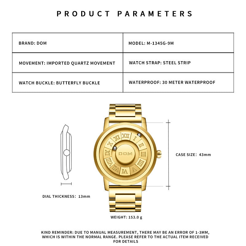 DOM Original Magnetic Wristwatch + FREE Bracelet