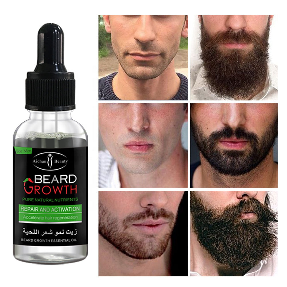 Organic Beard Growth Serum & Beard Oil for Men
