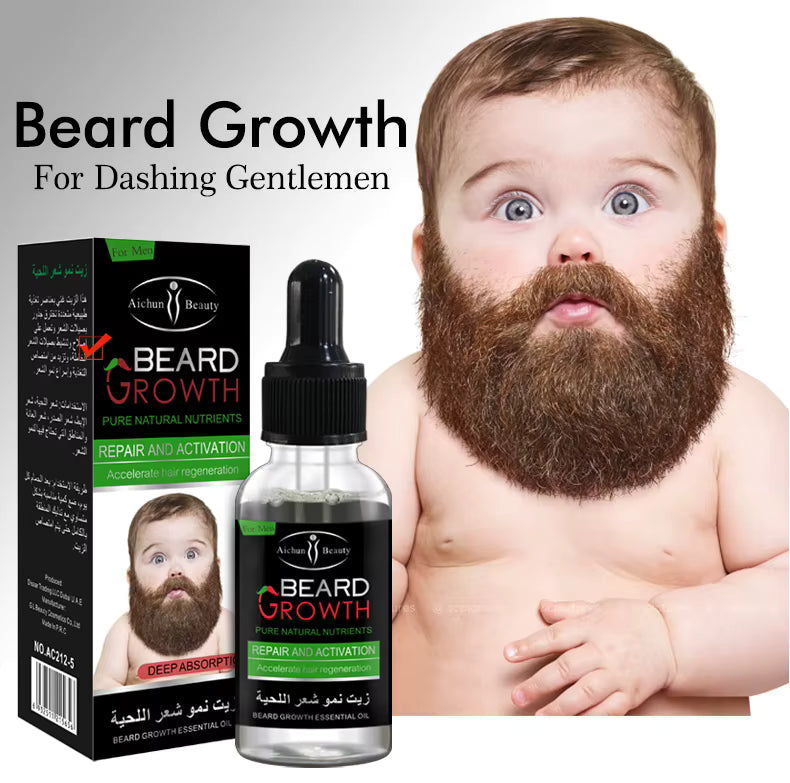 Organic Beard Growth Serum & Beard Oil for Men