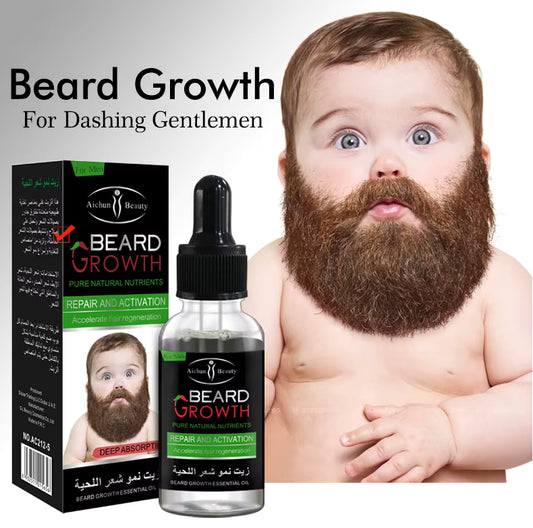 Organic Beard Growth Serum & Beard Oil for Men