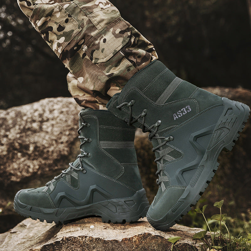 Men's Desert Cowhide Hiking Boots – Outdoor Trekking & Walking Ankle Shoes