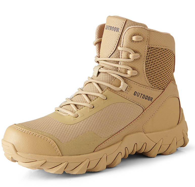 Men's Tactical Training Boots –Black  Waterproof & Anti-Slip Outdoor Hiking Boots