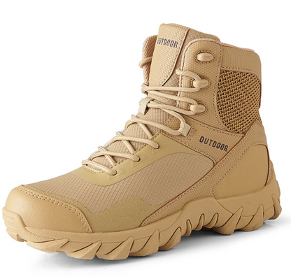 Men's Tactical Training Boots –Black  Waterproof & Anti-Slip Outdoor Hiking Boots