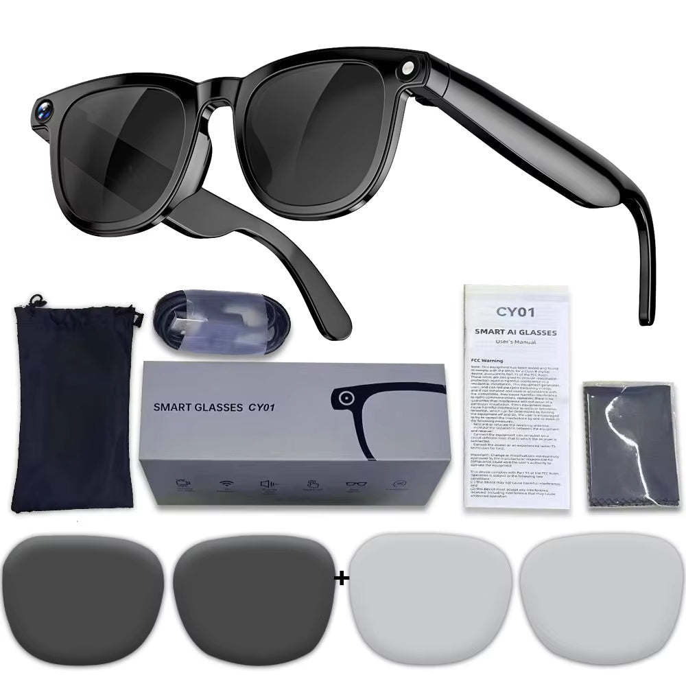 AI Smart Glasses with Video Camera & Real-Time Translation