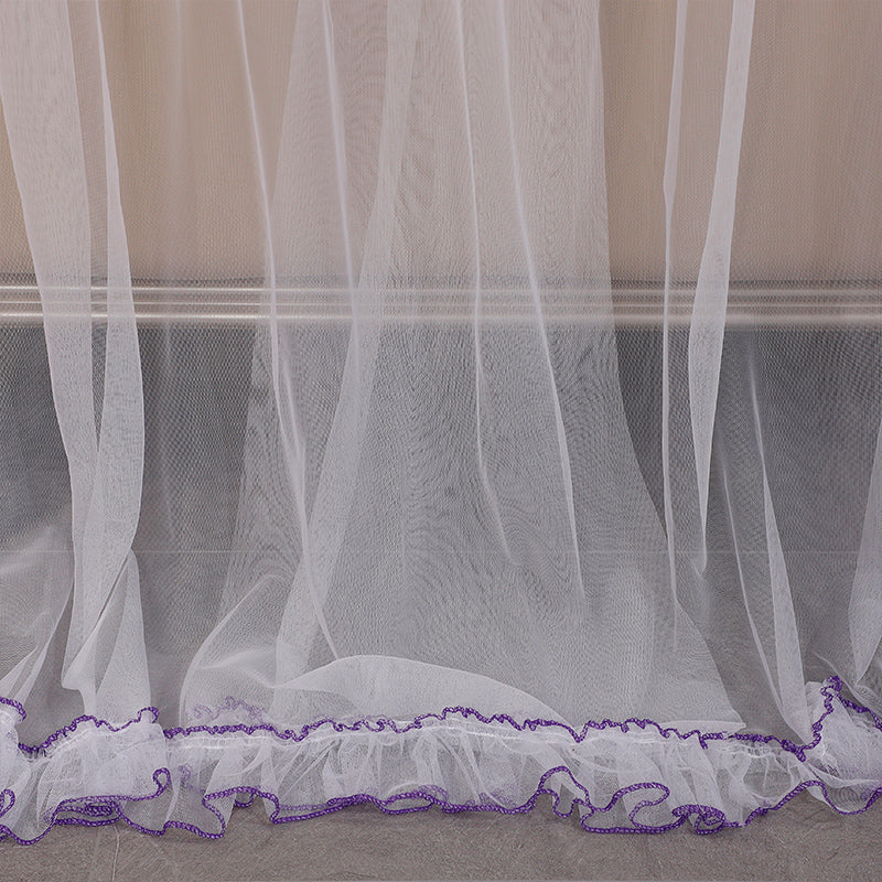 Palace Mosquito Net with Thickened Stainless Steel Frame | 3-Door Lace Bed Curtain