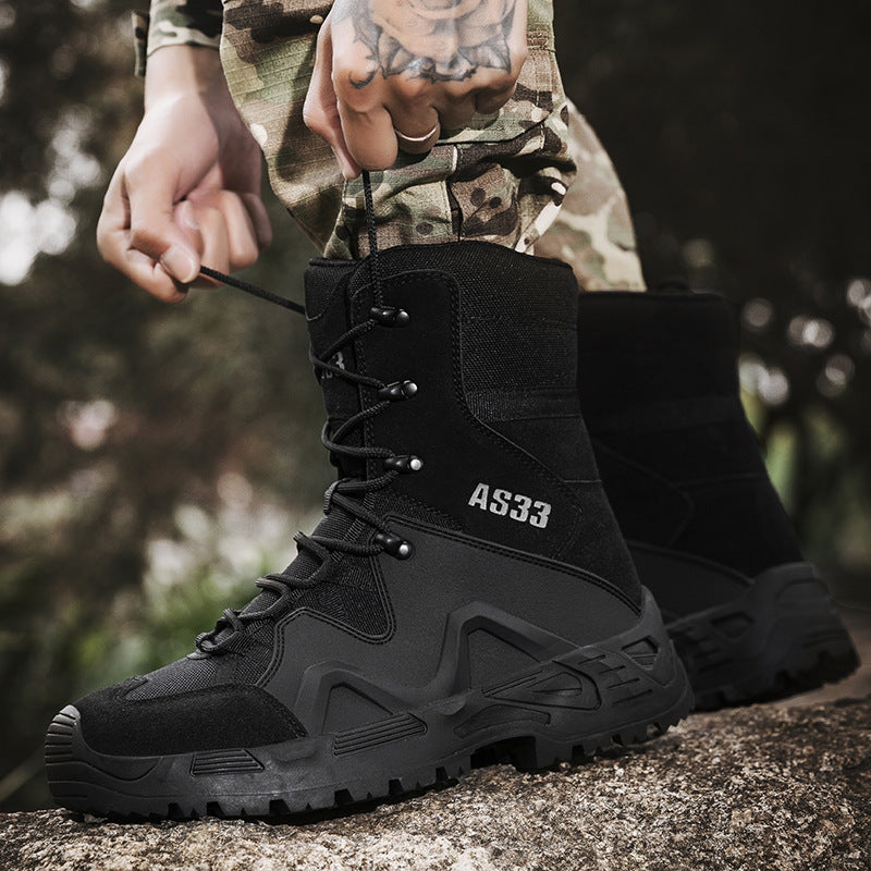 Men's Desert Cowhide Hiking Boots – Outdoor Trekking & Walking Ankle Shoes