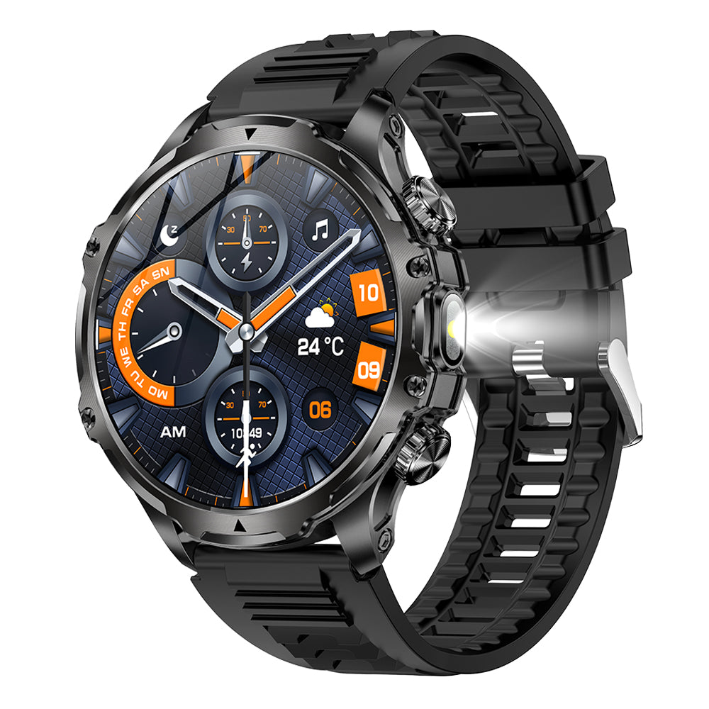 AK75 Military-Grade Smartwatch – With Earpods + Extra Strap