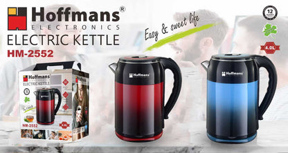 Hoffmans HM-2552 Fast Boil 4L Stainless Steel Electric Kettle – 2000W