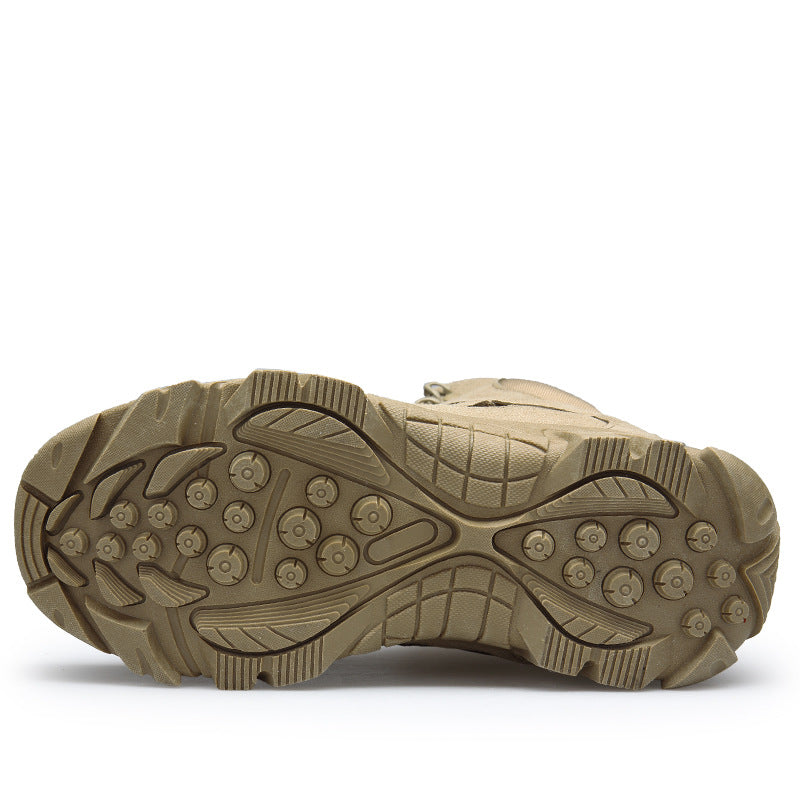 Okiy Men's Tactical Boots – Durable Leather Hiking & Training Shoes
