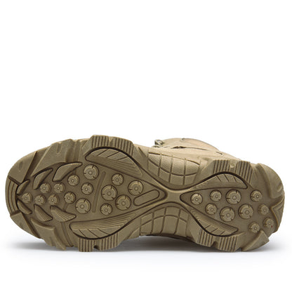 Okiy Men's Tactical Boots – Durable Leather Hiking & Training Shoes