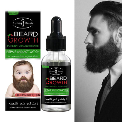 Organic Beard Growth Serum & Beard Oil for Men