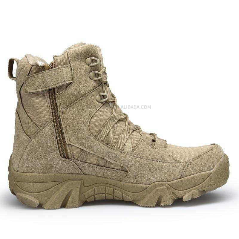 Okiy Men's Tactical Boots – Durable Leather Hiking & Training Shoes