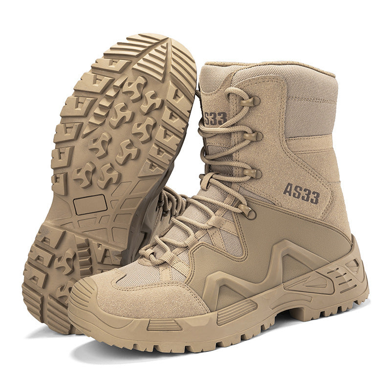 Men's Desert Cowhide Hiking Boots – Outdoor Trekking & Walking Ankle Shoes