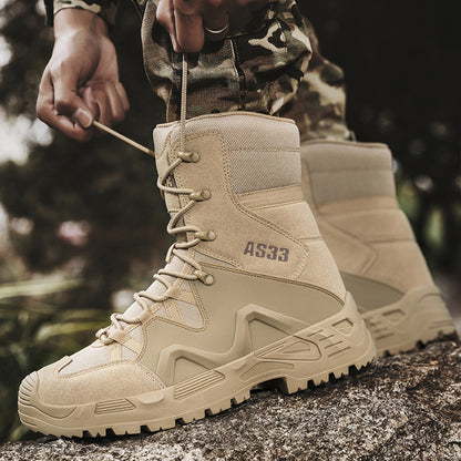 Men's Desert Cowhide Hiking Boots – Outdoor Trekking & Walking Ankle Shoes