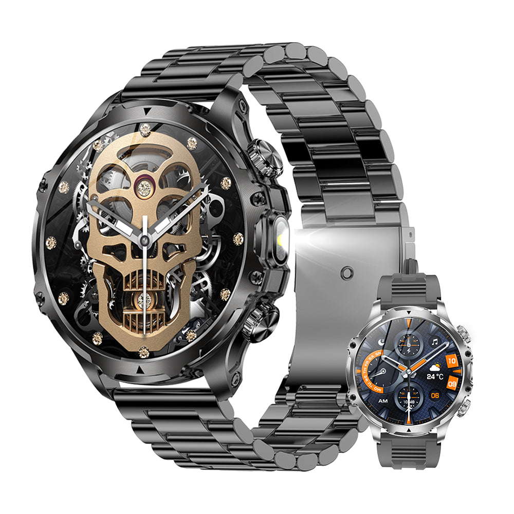 AK75 Military-Grade Smartwatch – With Earpods + Extra Strap
