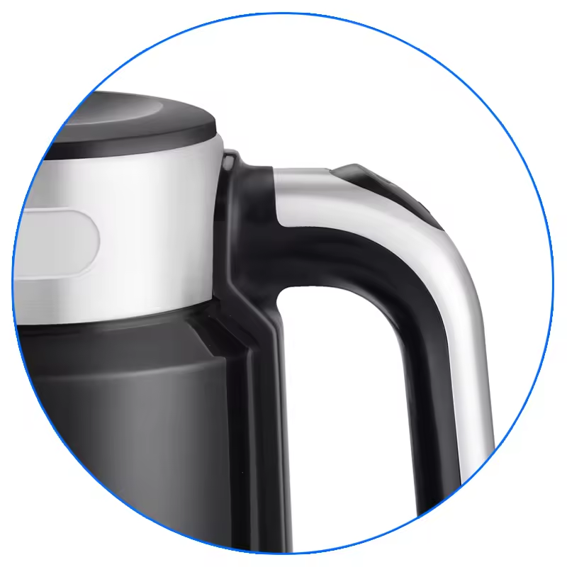 Power Crest 2.5L Electric Milk Boiling & Cooking Kettle – Black & Cream