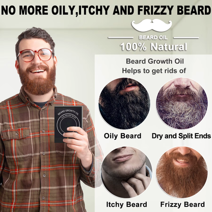 Beard Growth Oil for Men – Fast Nourishing Formula | 100% Natural & Organic