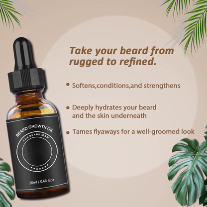 Beard Growth Oil for Men – Fast Nourishing Formula | 100% Natural & Organic