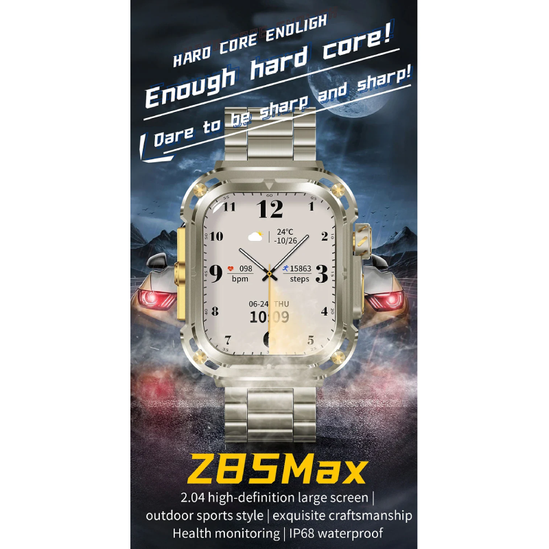 Z85 Max Smartwatch NFC Wireless Charging | IP68 Waterproof | 3 Straps  Included