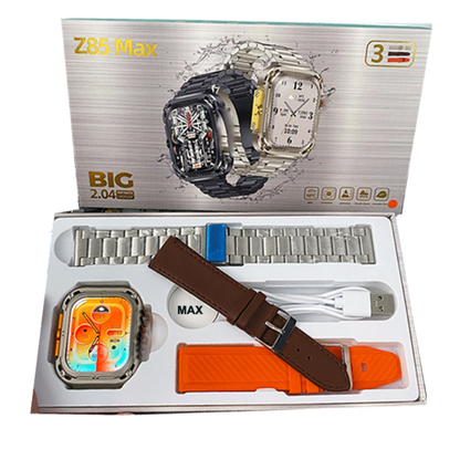 Z85 Max Smartwatch NFC Wireless Charging | IP68 Waterproof | 3 Straps  Included