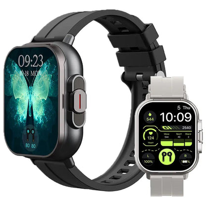 D8 2-in-1 Smartwatch with Built-In Wireless Earbuds